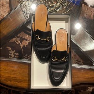 Gucci black mules size 38 with box & dust bags